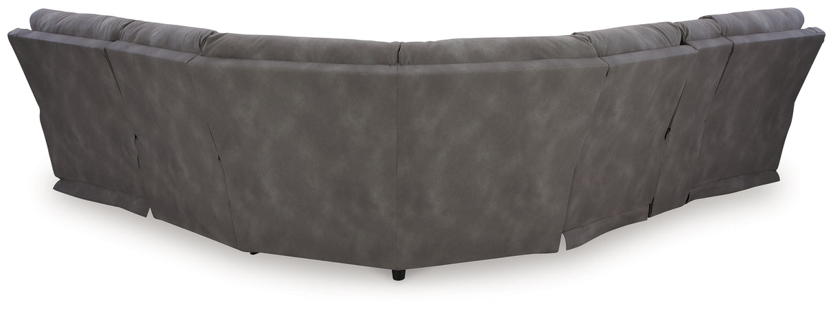 Next-Gen DuraPella Slate 6-Piece Power Reclining Sectional from Ashley - Luna Furniture