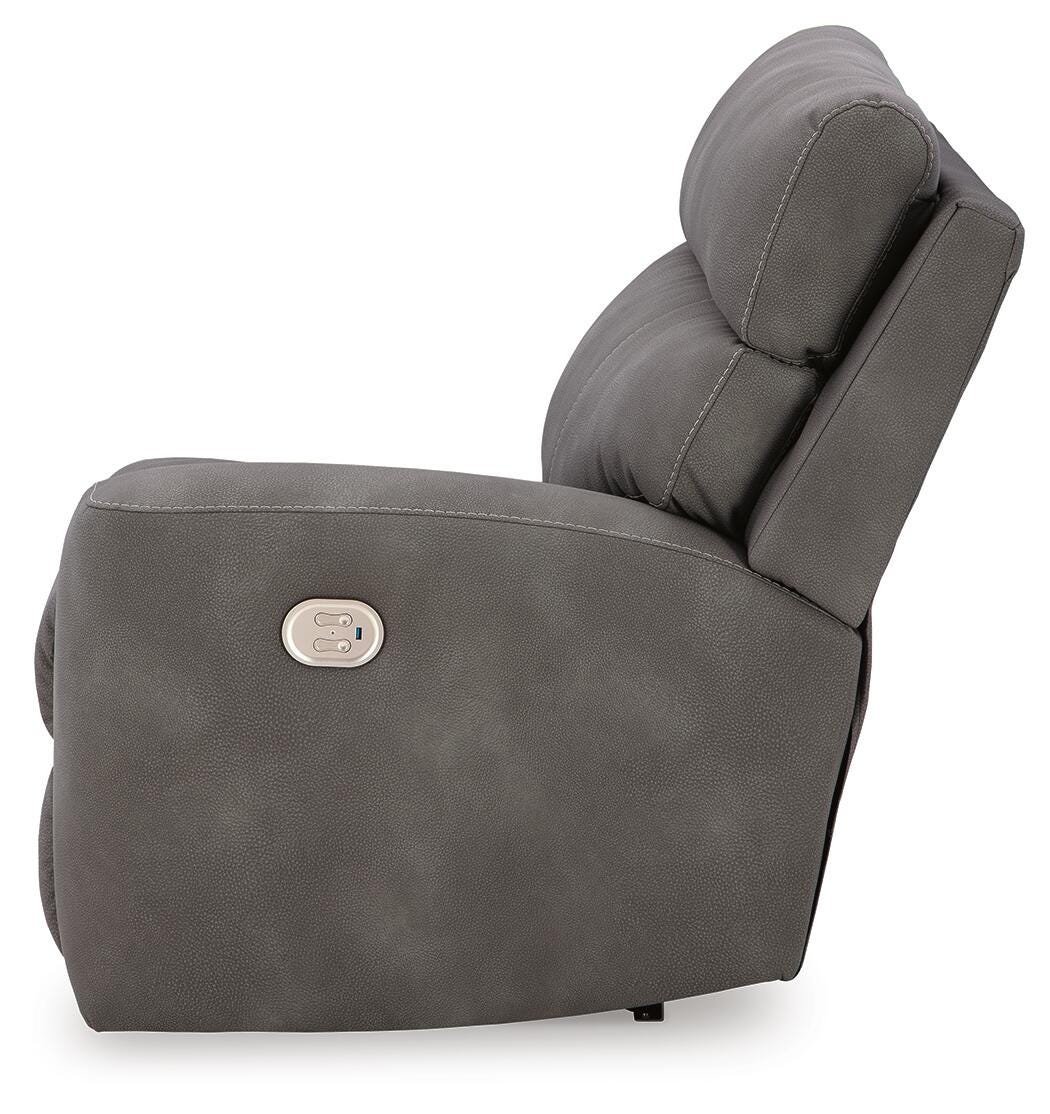 Next-Gen Durapella Slate 5-Piece Power Reclining Sectional from Ashley Furniture - Luna Furniture