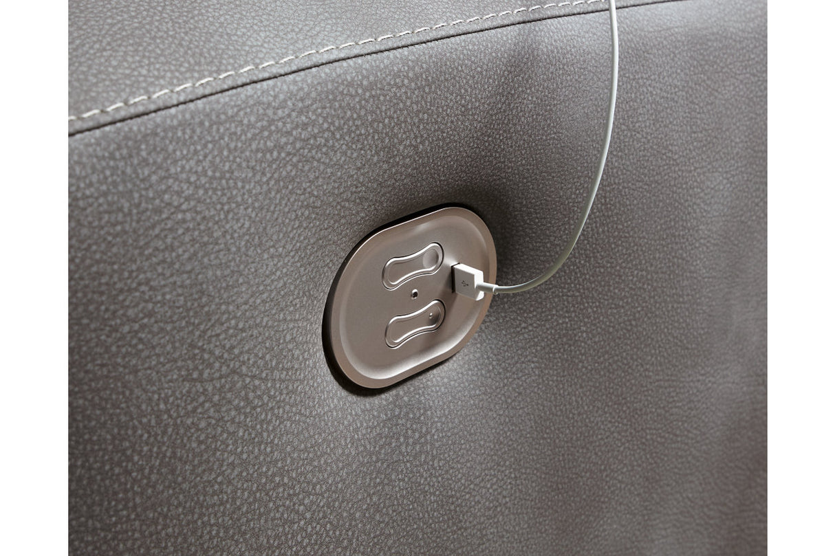 Next-Gen DuraPella Slate 5-Piece Power Reclining Sectional from Ashley - Luna Furniture