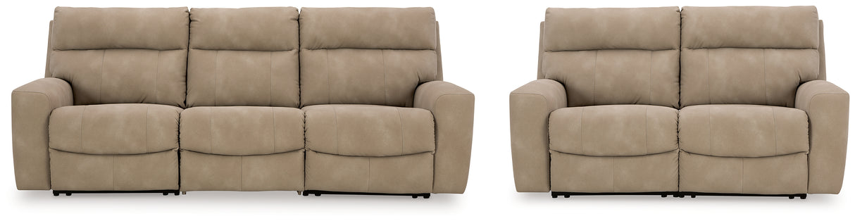 Next-Gen Sand DuraPella Power Reclining Living Room Set from Ashley - Luna Furniture