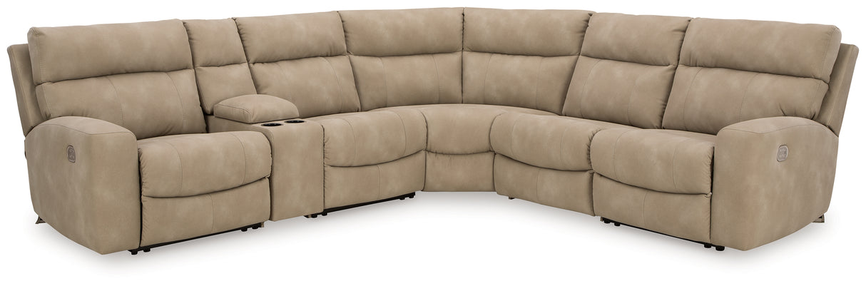 Next-Gen DuraPella Sand 6-Piece Power Reclining Sectional from Ashley - Luna Furniture