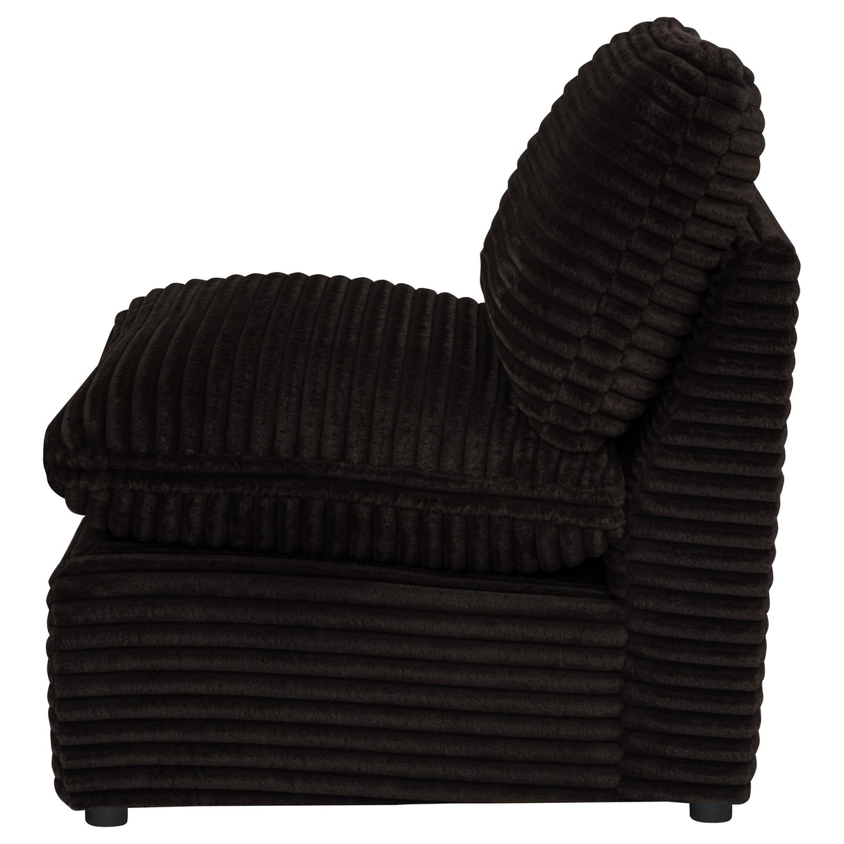 Collins Chocolate Brown Modular Armless Chair from Coaster - Luna Furniture