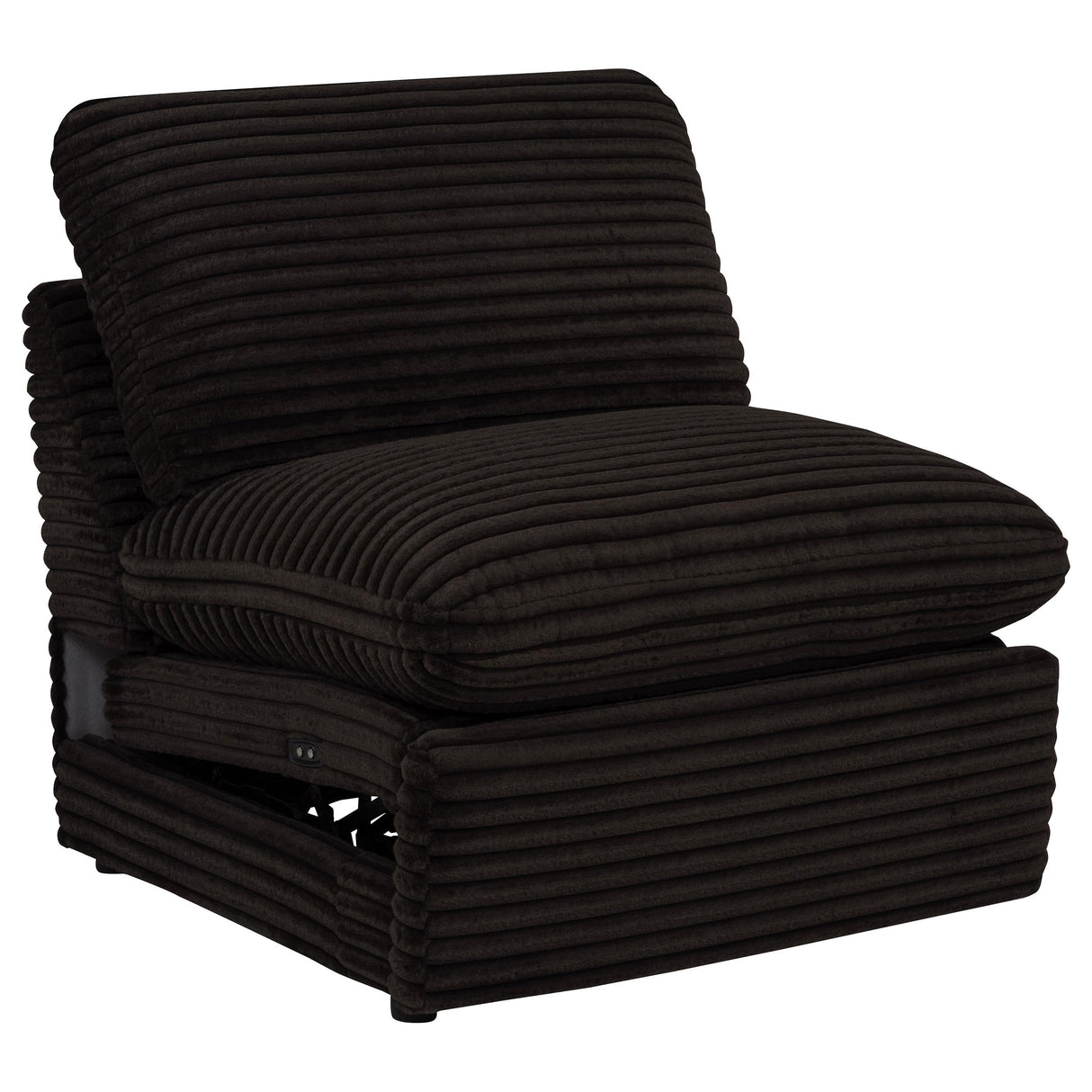 Collins Chocolate Brown Modular Power Armless Recliner from Coaster - Luna Furniture