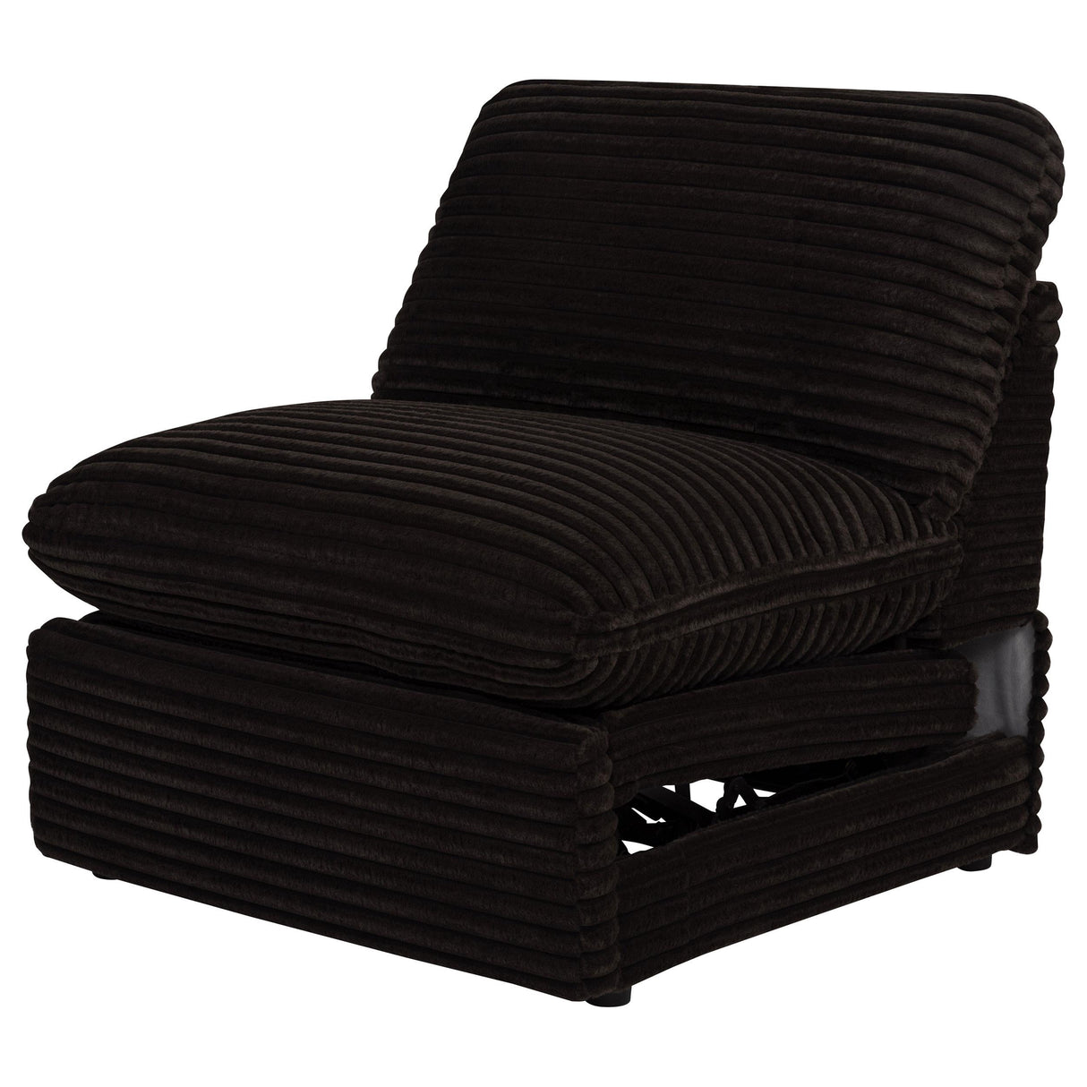 Collins Chocolate Brown Modular Power Armless Recliner from Coaster - Luna Furniture
