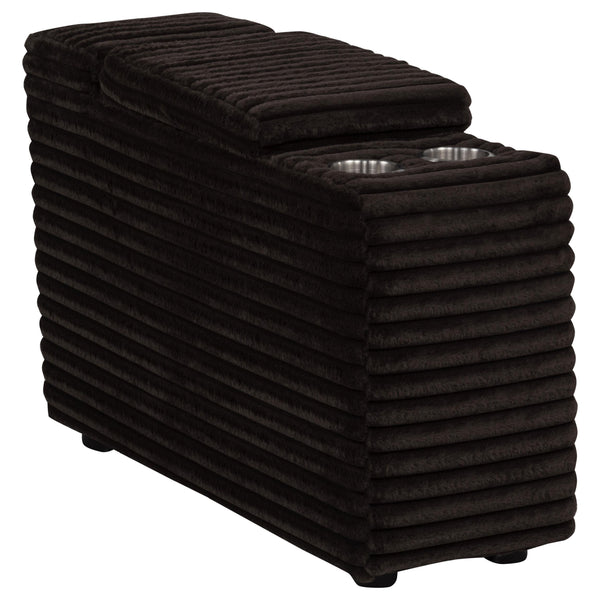 Collins Chocolate Brown Upholstered Modular Storage Console
