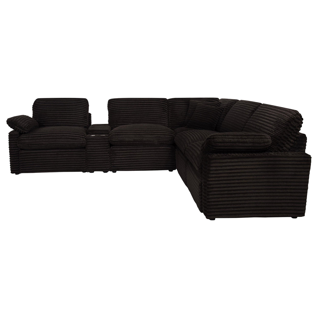 Collins Chocolate Brown 6-piece Modular Power Reclining Sectional from Coaster - Luna Furniture