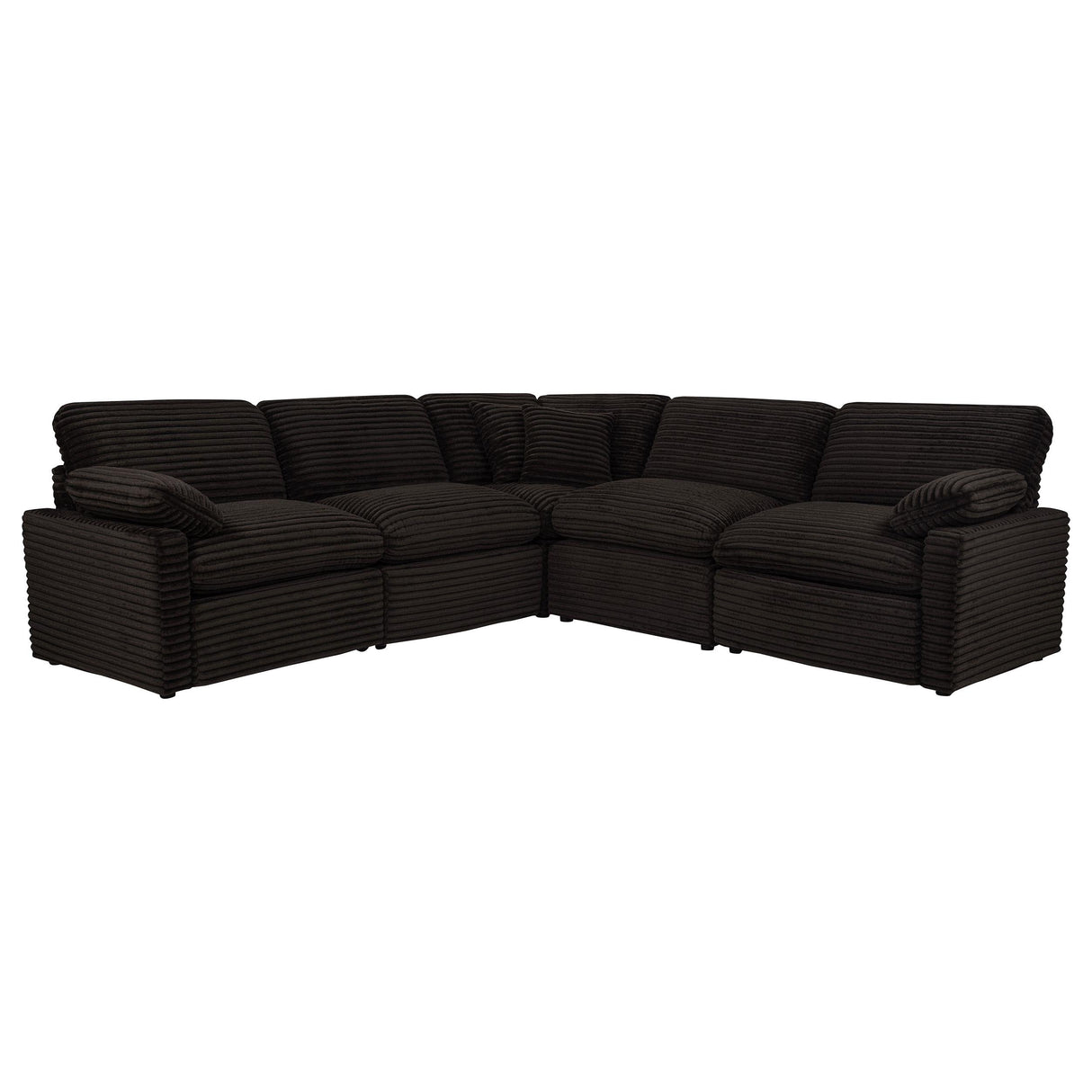 Collins Chocolate Brown 5-Piece Modular Power Reclining Sectional from Coaster - Luna Furniture