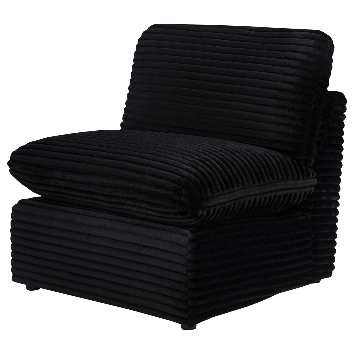 Collins Black Modular Armless Chair from Coaster - Luna Furniture