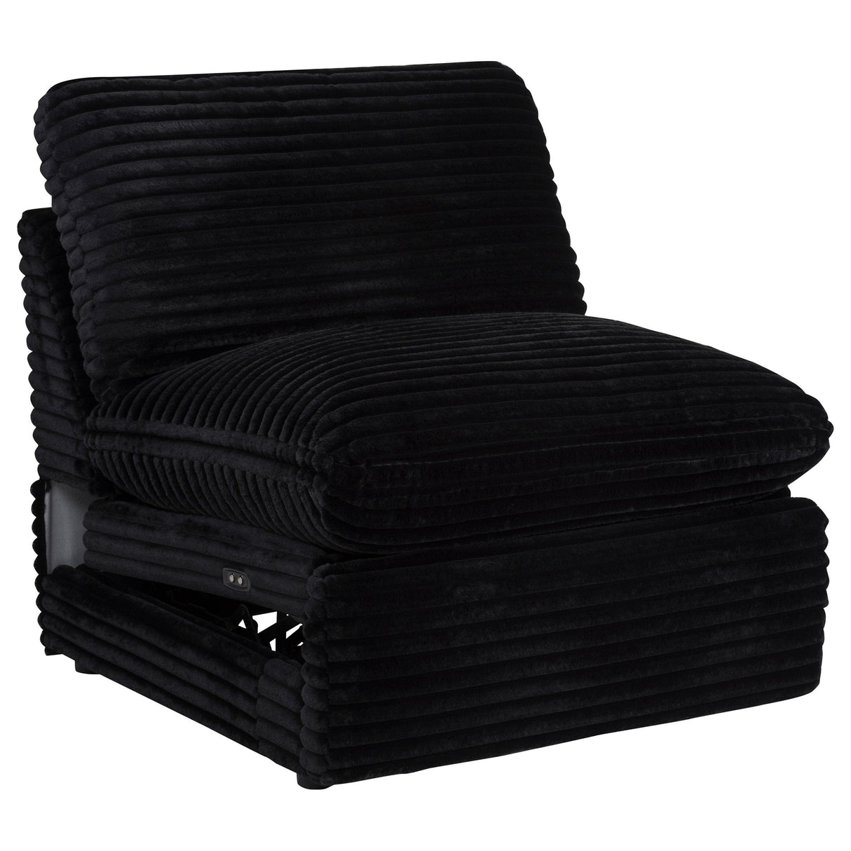 Collins Black Modular Power Armless Recliner from Coaster - Luna Furniture