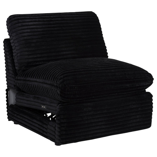 Collins Black Modular Power Armless Recliner