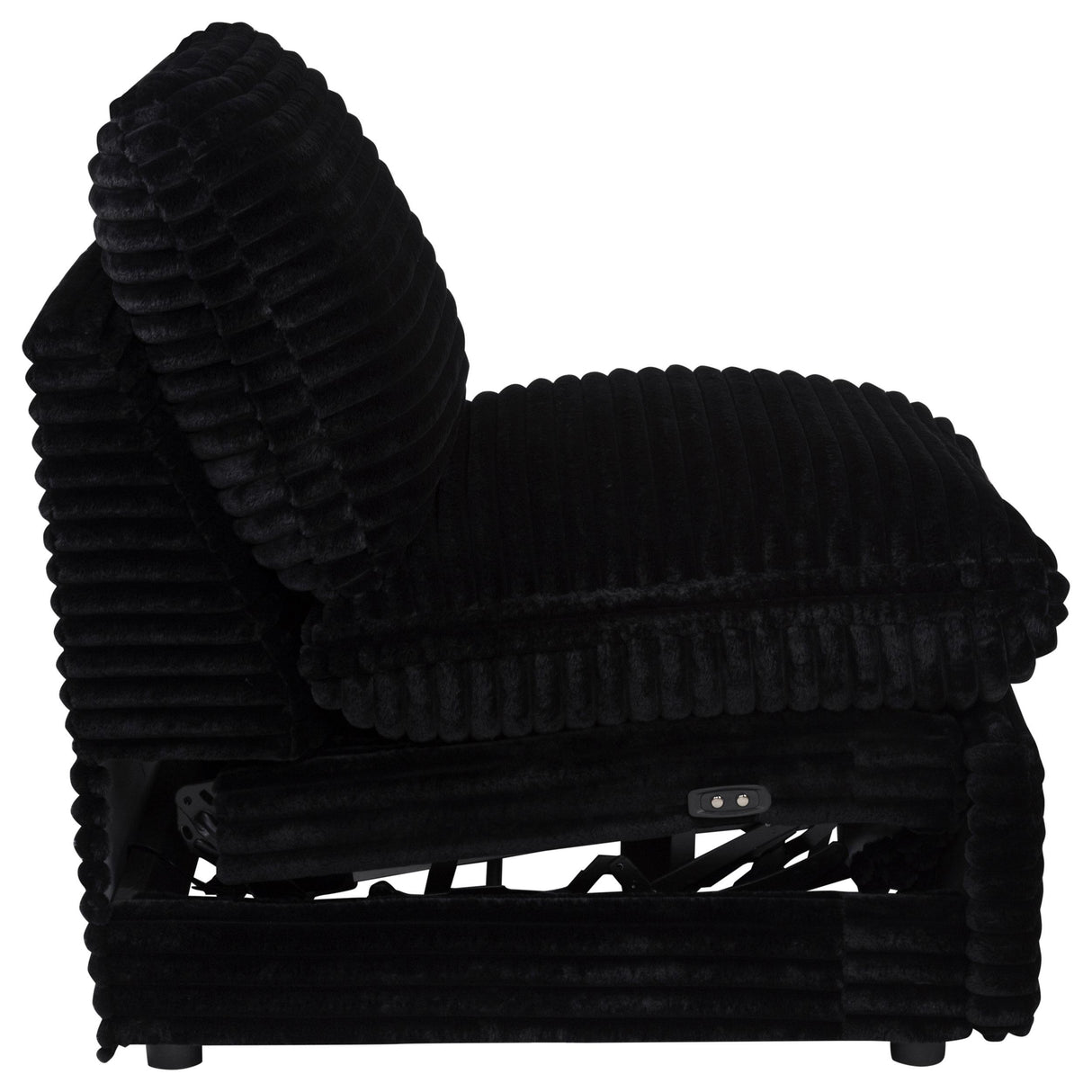 Collins Black Modular Power Armless Recliner from Coaster - Luna Furniture