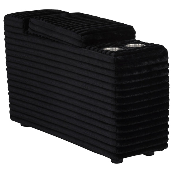 Collins Black Upholstered Modular Storage Console