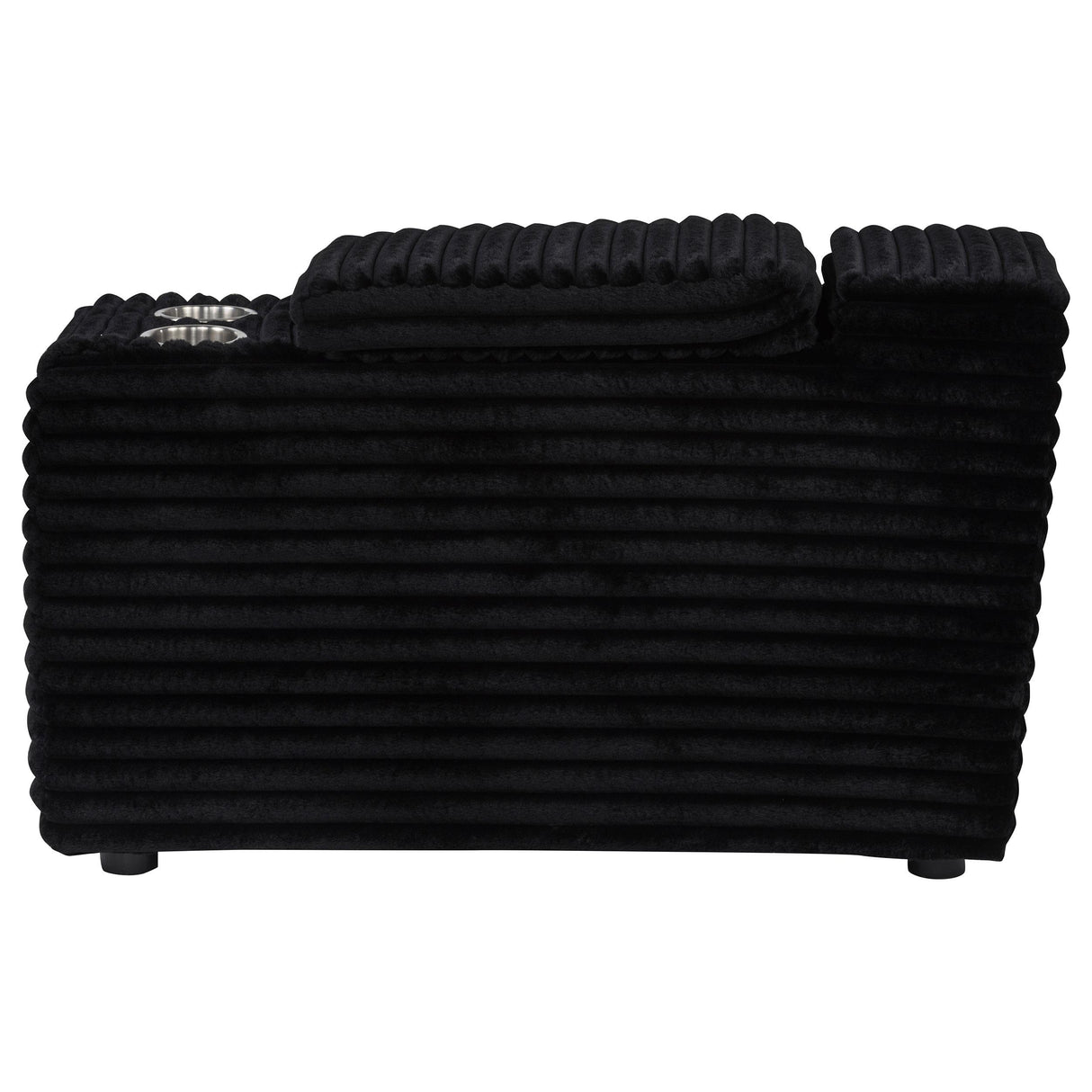 Collins Black Upholstered Modular Storage Console from Coaster - Luna Furniture