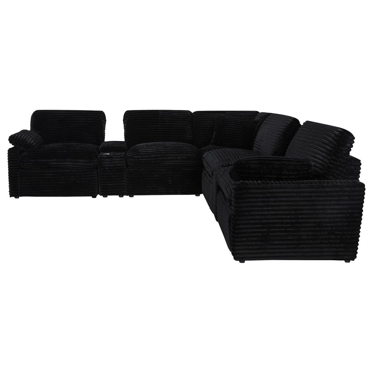 Collins Black 7-Piece Modular Power Reclining Sectional from Coaster - Luna Furniture
