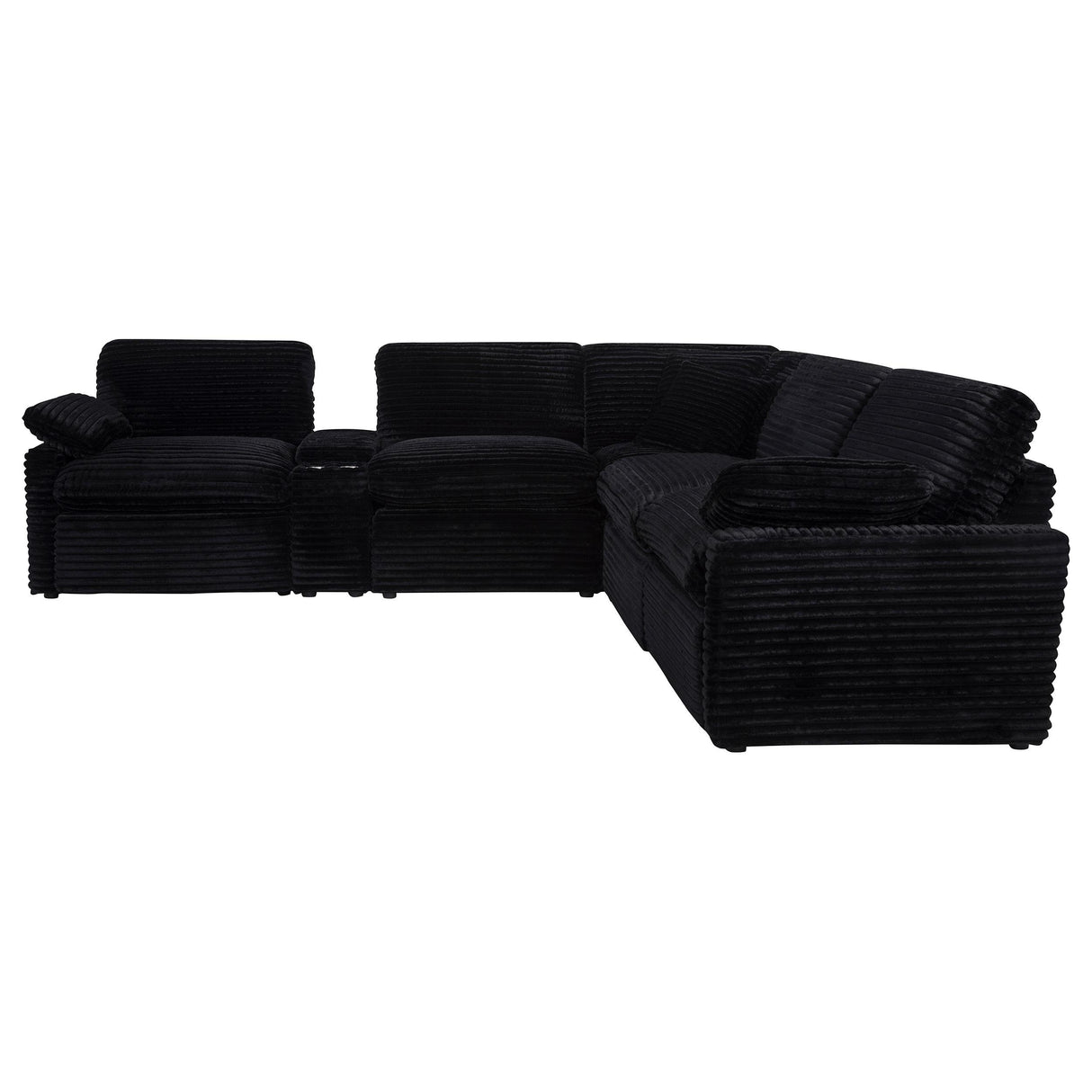 Collins Black 6-Piece Modular Power Reclining Sectional from Coaster - Luna Furniture