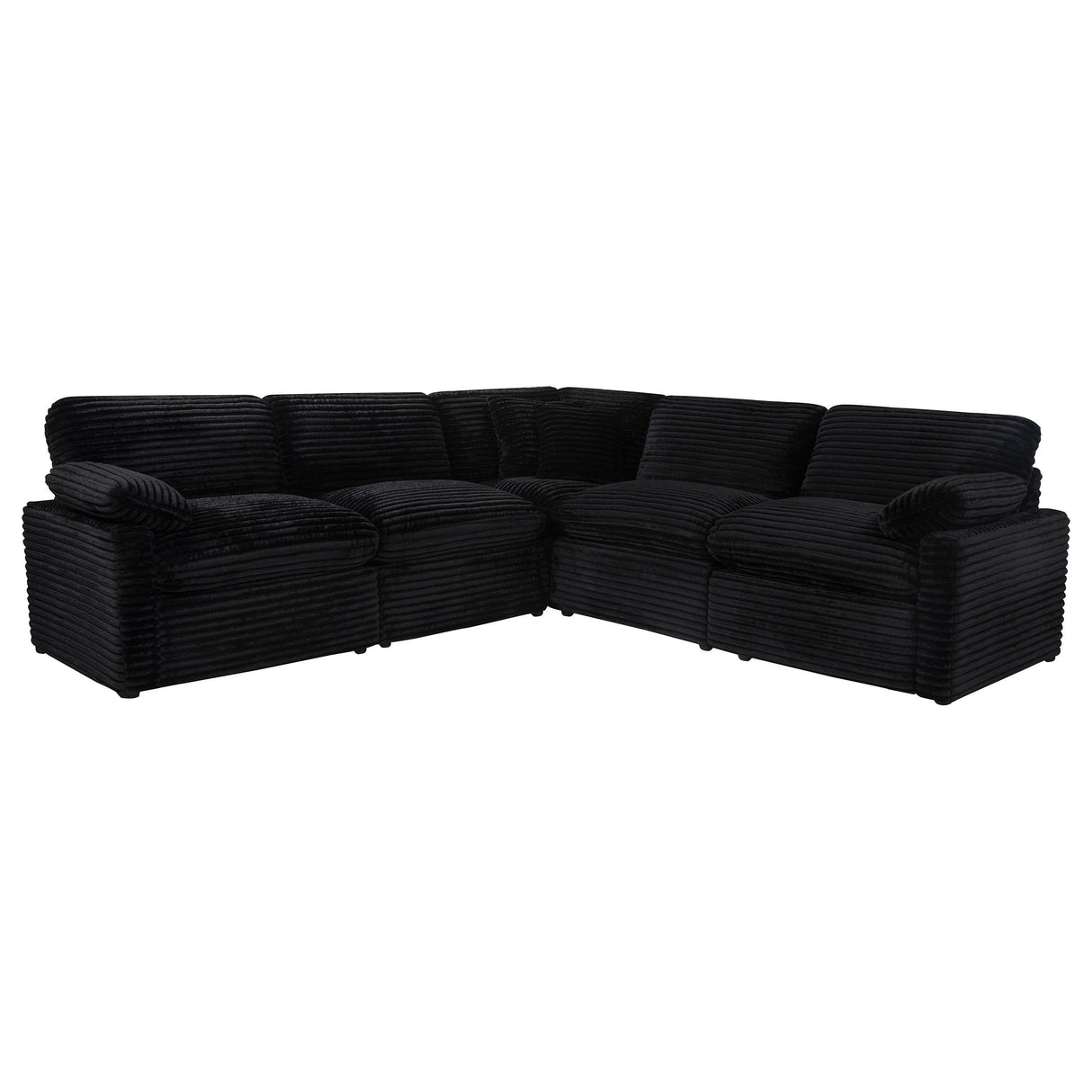 Collins Black 5-Piece Modular Power Reclining Sectional from Coaster - Luna Furniture