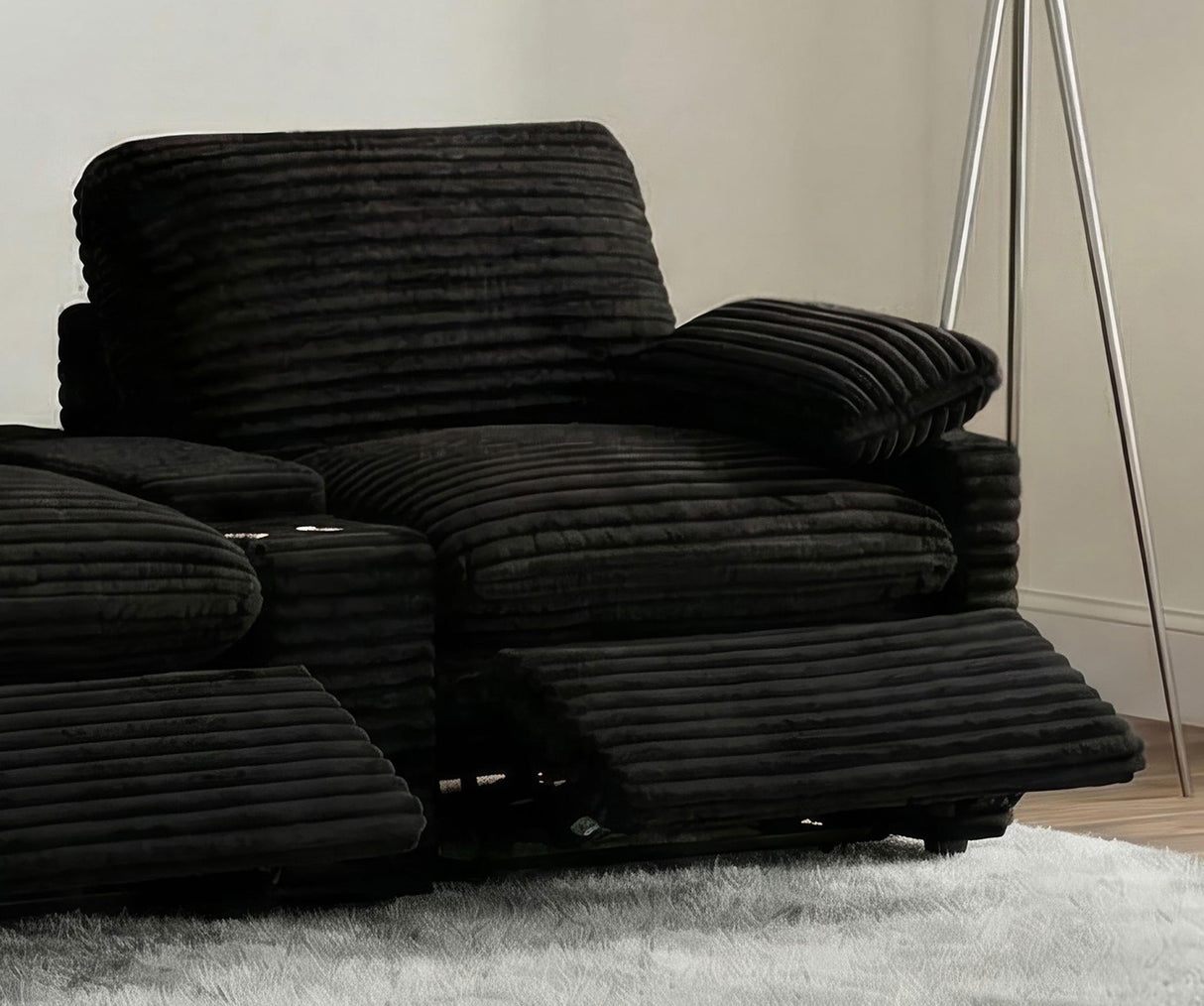 Collins Black Modular RAF Power Recliner from Coaster - Luna Furniture