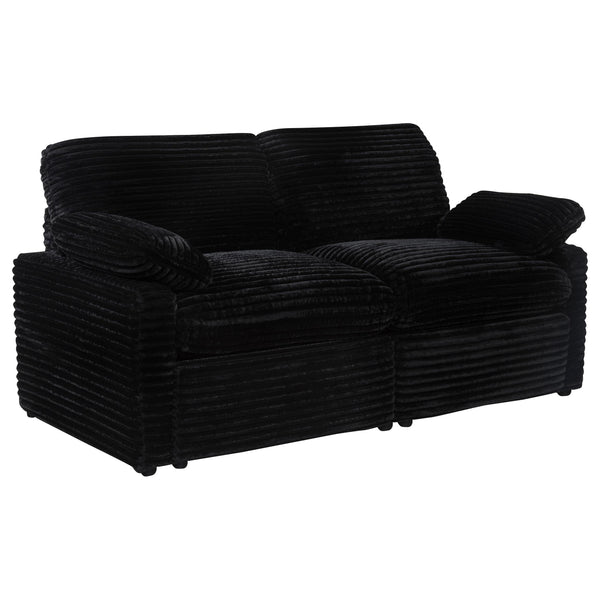 Collins Black Modular Power Loveseat