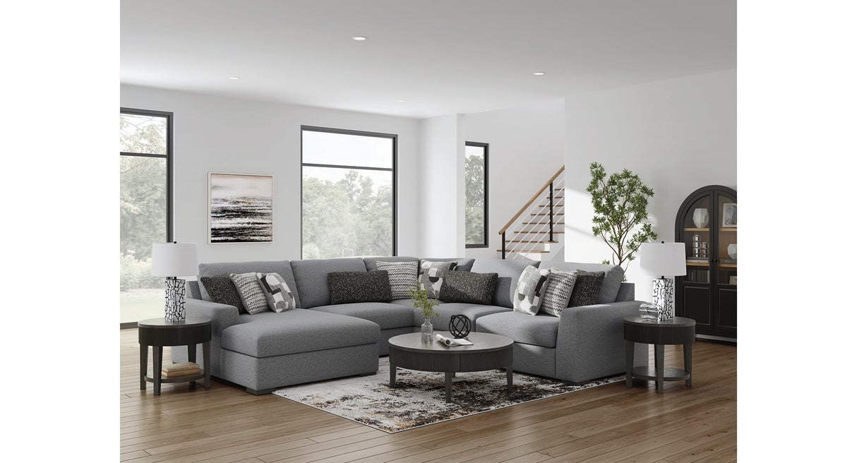 Bealton Salt and Pepper 5-Piece Sectional with Chaise from Ashley - Luna Furniture