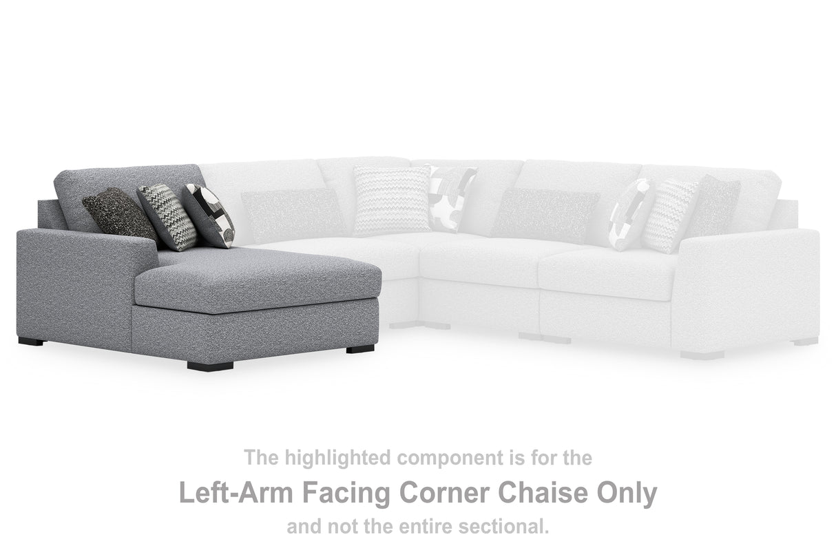 Bealton Salt and Pepper Left-Arm Facing Corner Chaise from Ashley Furniture - Luna Furniture