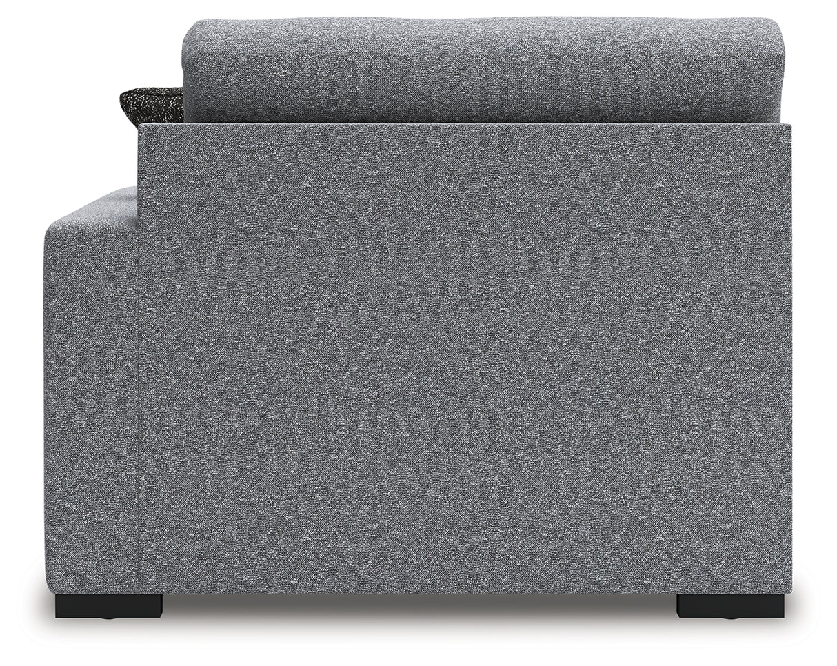 Bealton Salt and Pepper Right-Arm Facing Corner Chaise from Ashley - Luna Furniture