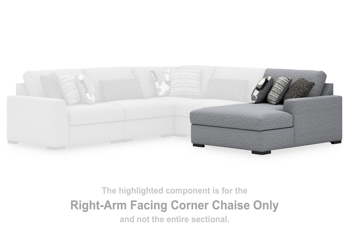 Bealton Salt and Pepper Right-Arm Facing Corner Chaise from Ashley - Luna Furniture