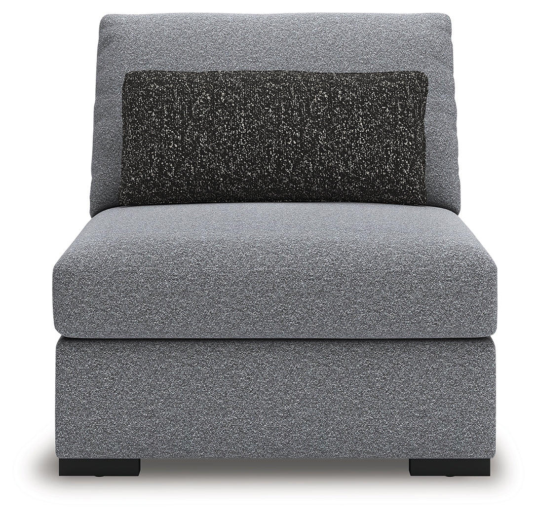 Bealton Salt and Pepper Armless Chair from Ashley - Luna Furniture