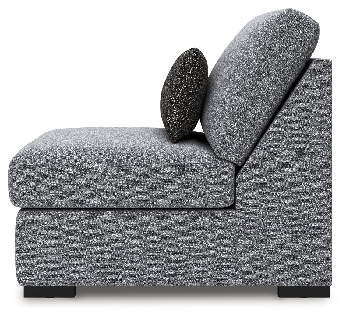 Bealton Salt and Pepper Armless Chair from Ashley - Luna Furniture
