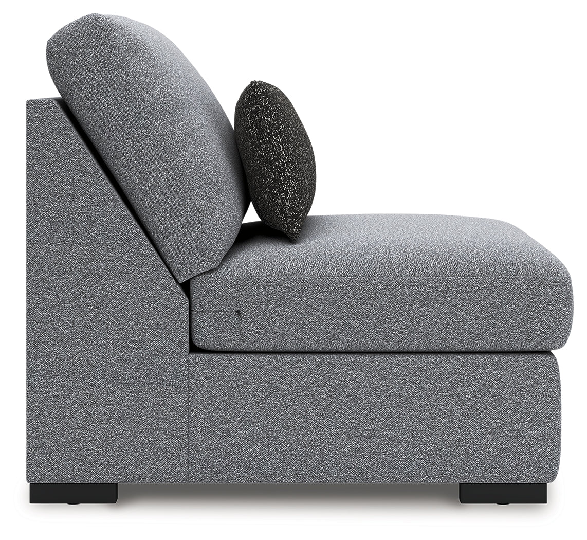 Bealton Salt and Pepper Armless Chair from Ashley - Luna Furniture