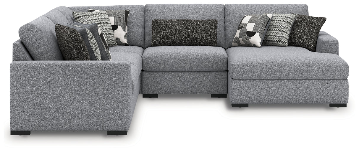 Bealton Salt and Pepper 5-Piece Sectional with Chaise from Ashley - Luna Furniture
