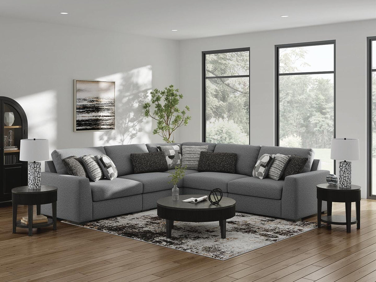 Bealton Salt and Pepper 5-Piece Sectional from Ashley - Luna Furniture