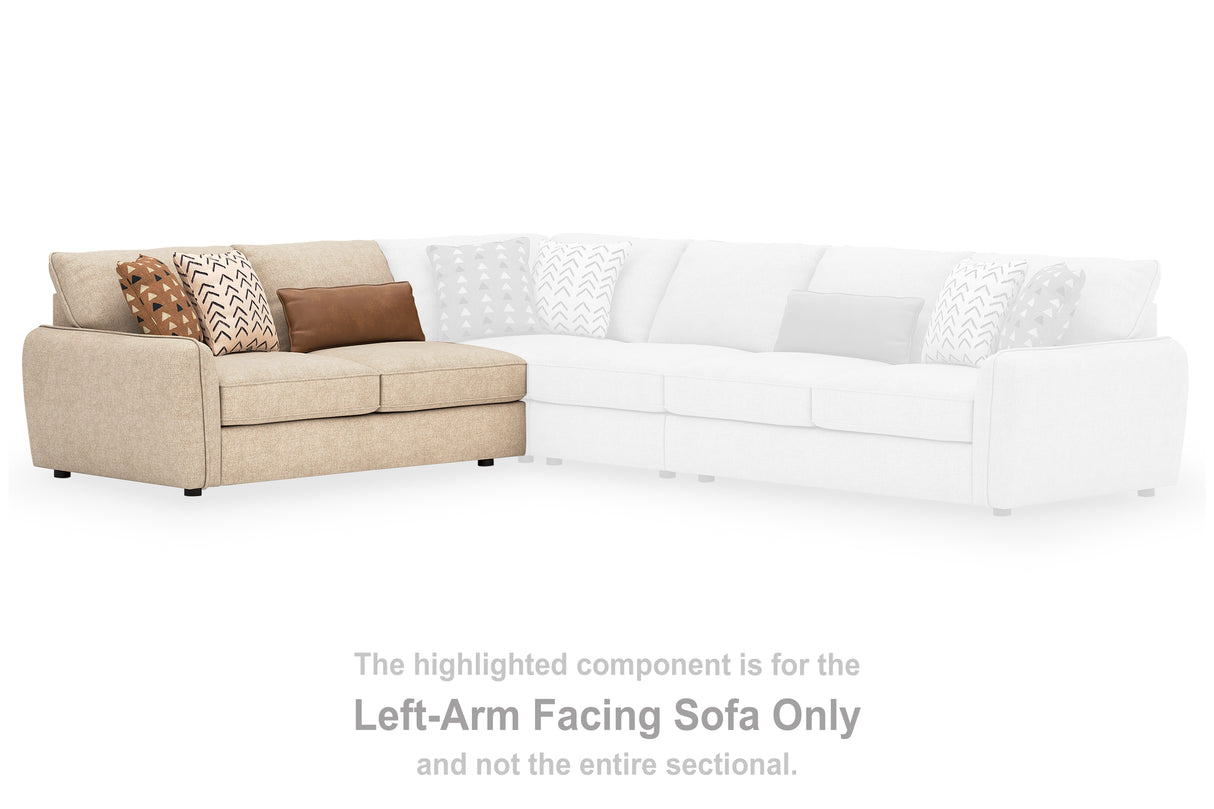 Seyler Sand Left-Arm Facing Sofa from Ashley Furniture - Luna Furniture