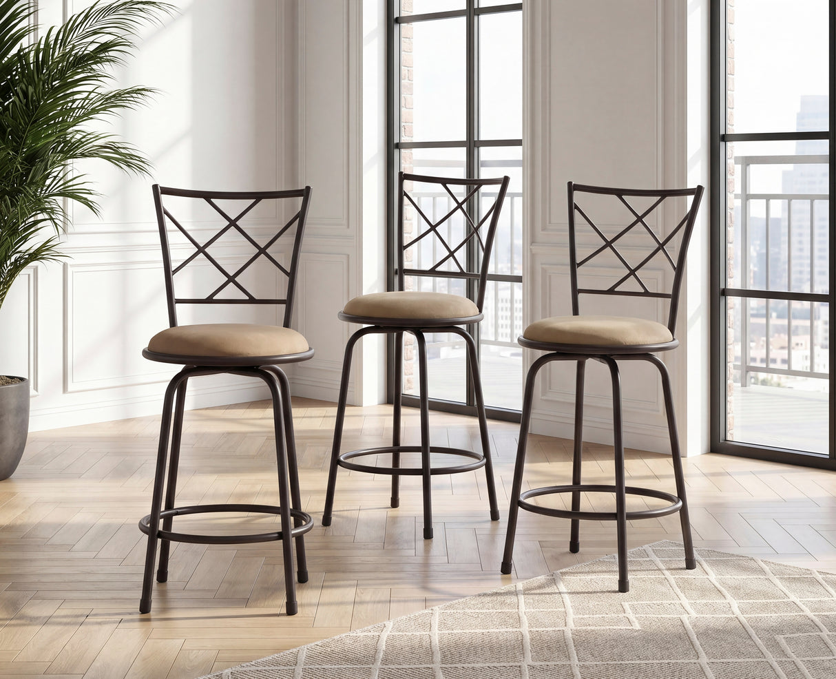 6153-2429 3-PIECE PACK CONVERTIBLE COUNTER/PUB HEIGHT CHAIR SET from Homelegance - Luna Furniture