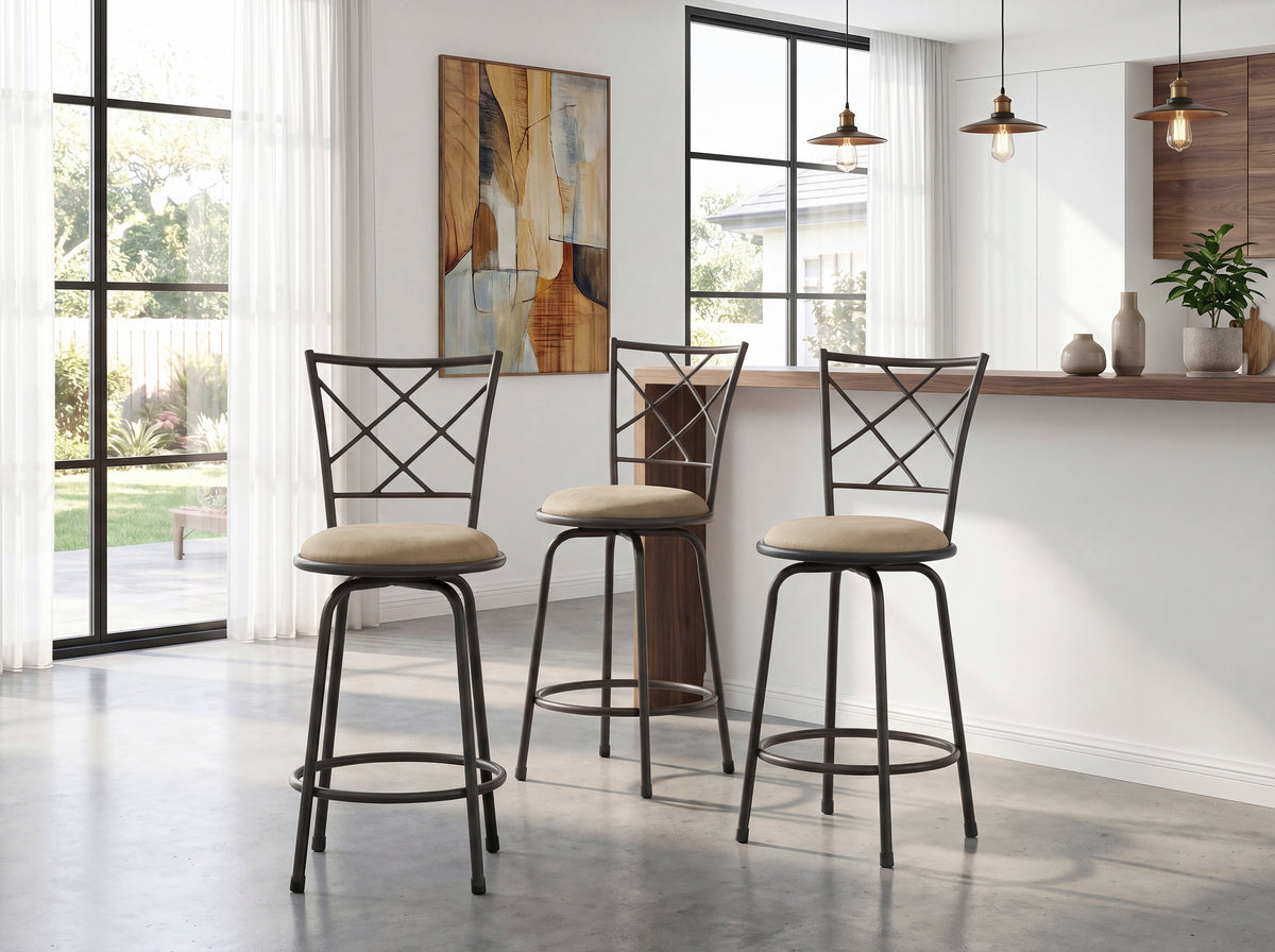 6153-2429 3-PIECE PACK CONVERTIBLE COUNTER/PUB HEIGHT CHAIR SET from Homelegance - Luna Furniture