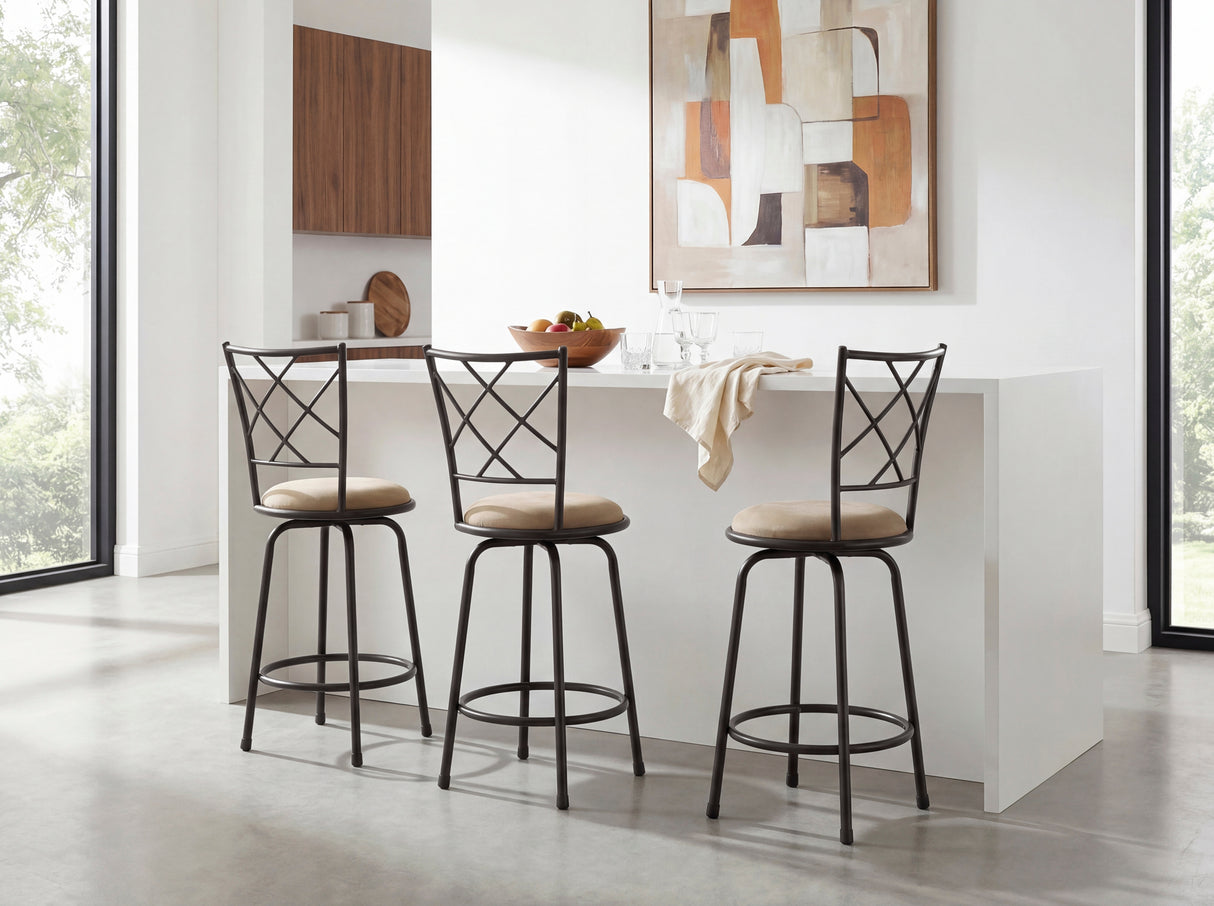 6153-2429 3-PIECE PACK CONVERTIBLE COUNTER/PUB HEIGHT CHAIR SET from Homelegance - Luna Furniture