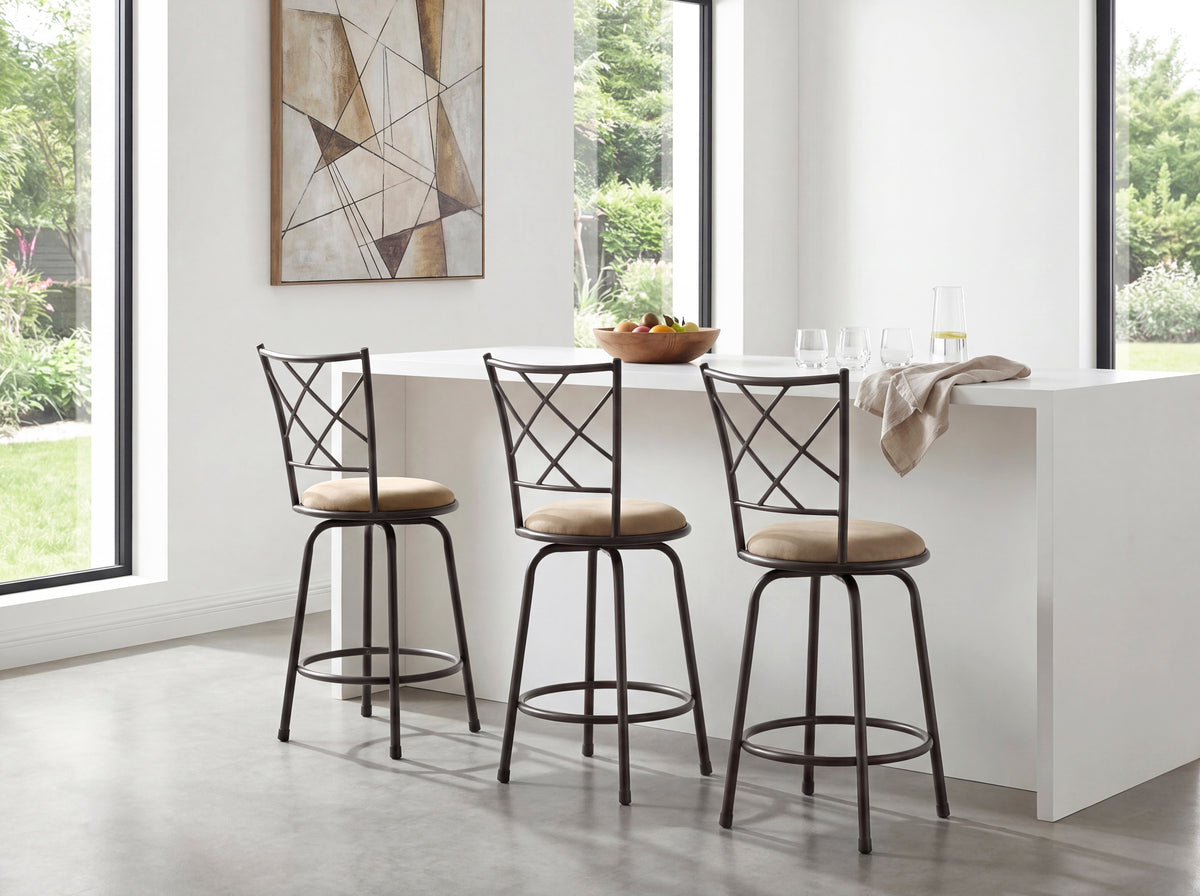 6153-2429 3-PIECE PACK CONVERTIBLE COUNTER/PUB HEIGHT CHAIR SET from Homelegance - Luna Furniture