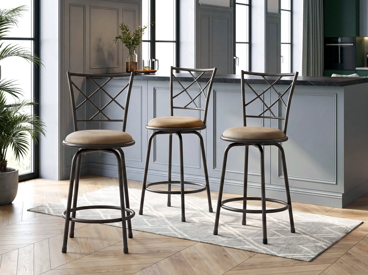 6153-2429 3-PIECE PACK CONVERTIBLE COUNTER/PUB HEIGHT CHAIR SET from Homelegance - Luna Furniture