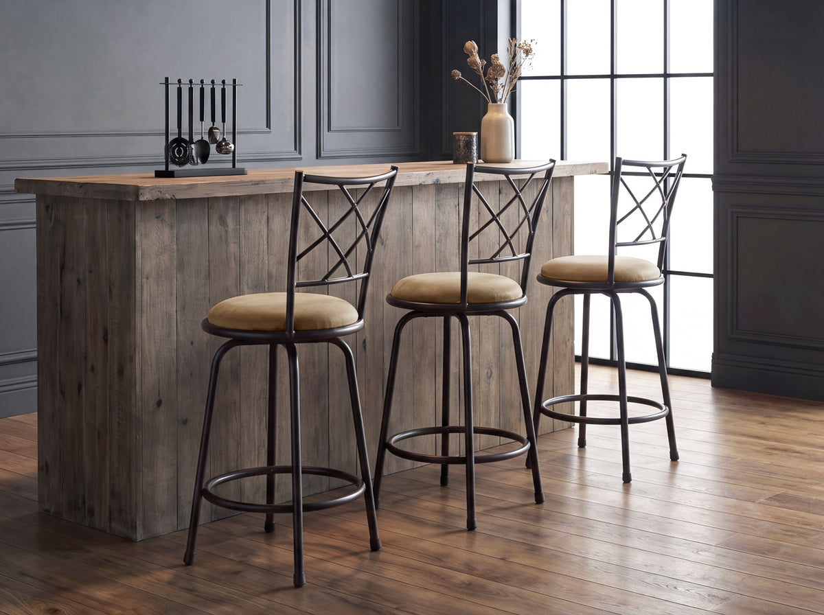 6153-2429 3-PIECE PACK CONVERTIBLE COUNTER/PUB HEIGHT CHAIR SET from Homelegance - Luna Furniture