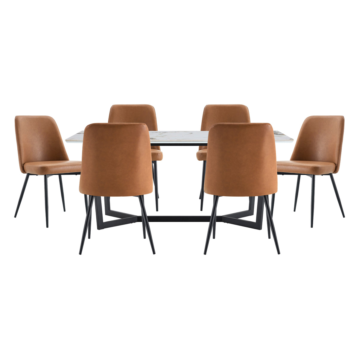 6158-71*7(6157BRS) 7PC SET (TB+6S) from Homelegance - Luna Furniture