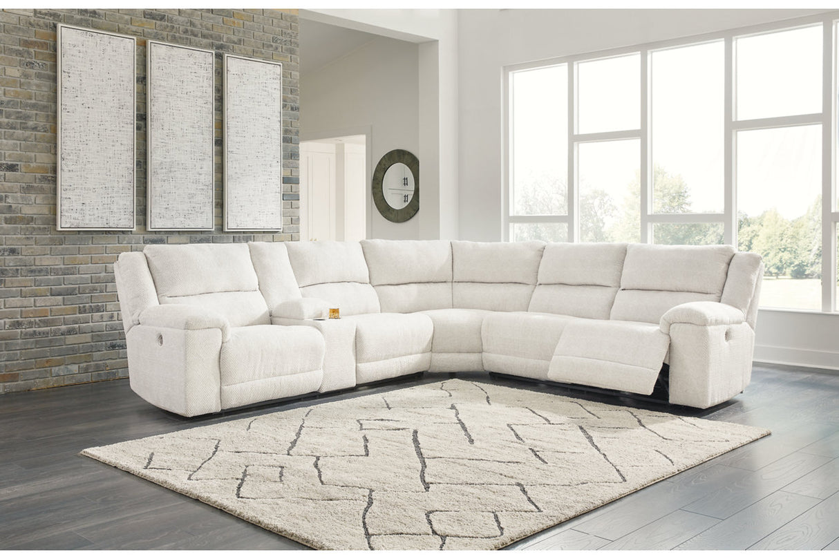 Keensburg Linen 3-Piece Power Reclining Sectional from Ashley - Luna Furniture