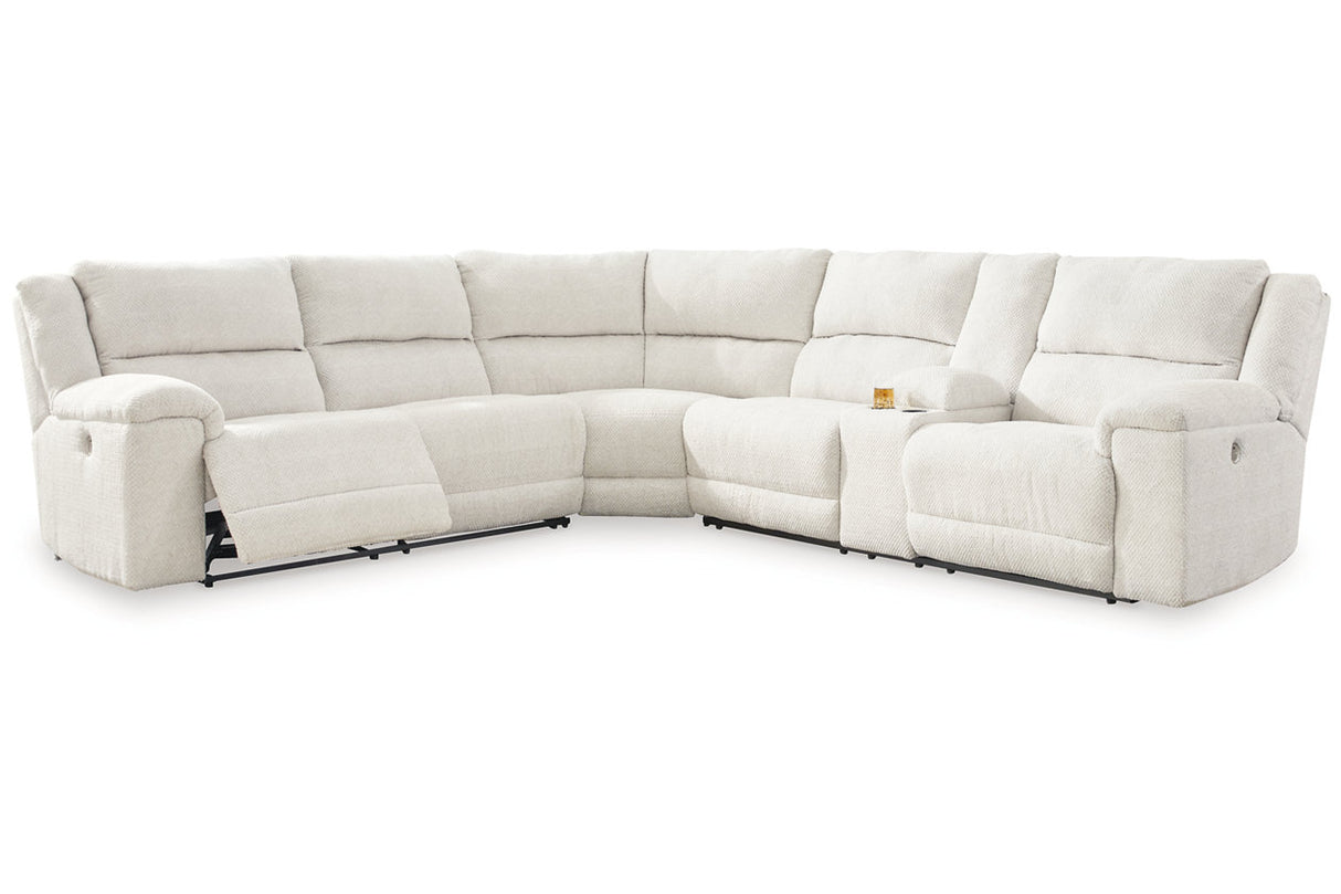 Keensburg Linen 3-Piece Power Reclining Sectional from Ashley - Luna Furniture