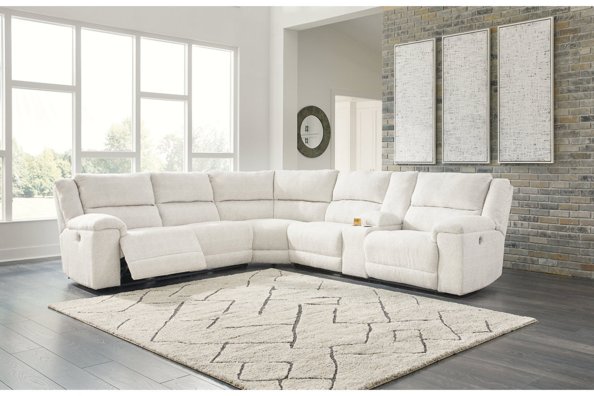 Keensburg Linen 3-Piece Power Reclining Sectional from Ashley - Luna Furniture