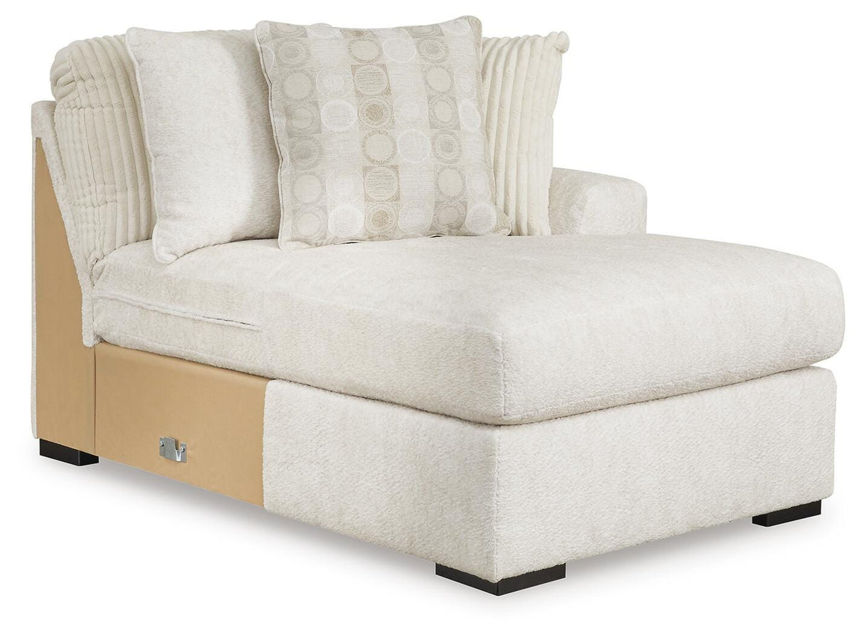 Chessington Cream 2-Piece Sectional and Ottoman from Ashley - Luna Furniture