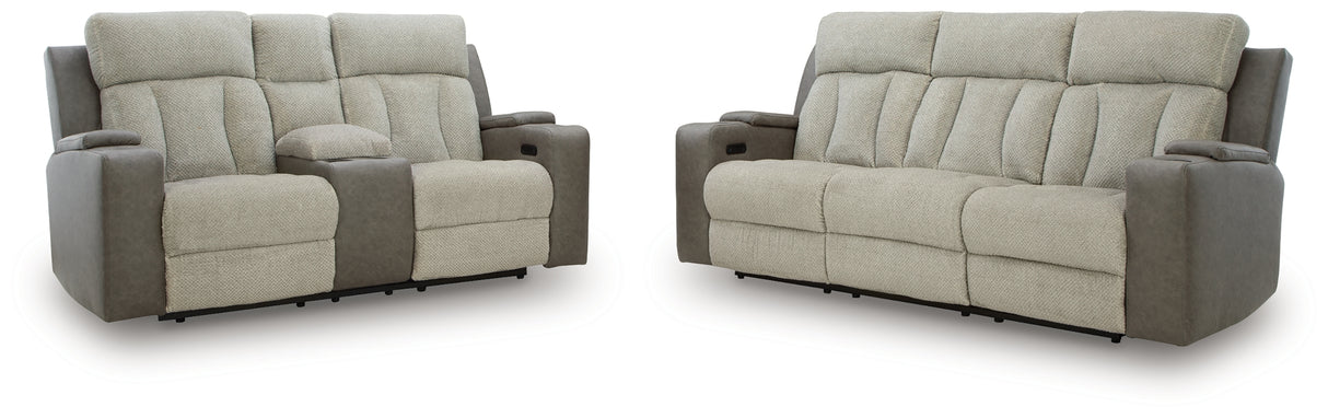 WhipLash Sisal Power Reclining Living Room Set from Ashley - Luna Furniture