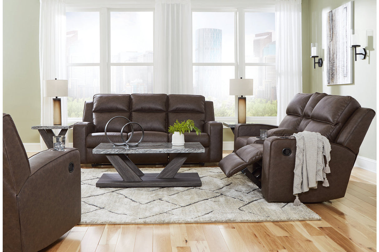 Lavenhorne Umber Reclining Sofa, Loveseat and Recliner from Ashley - Luna Furniture