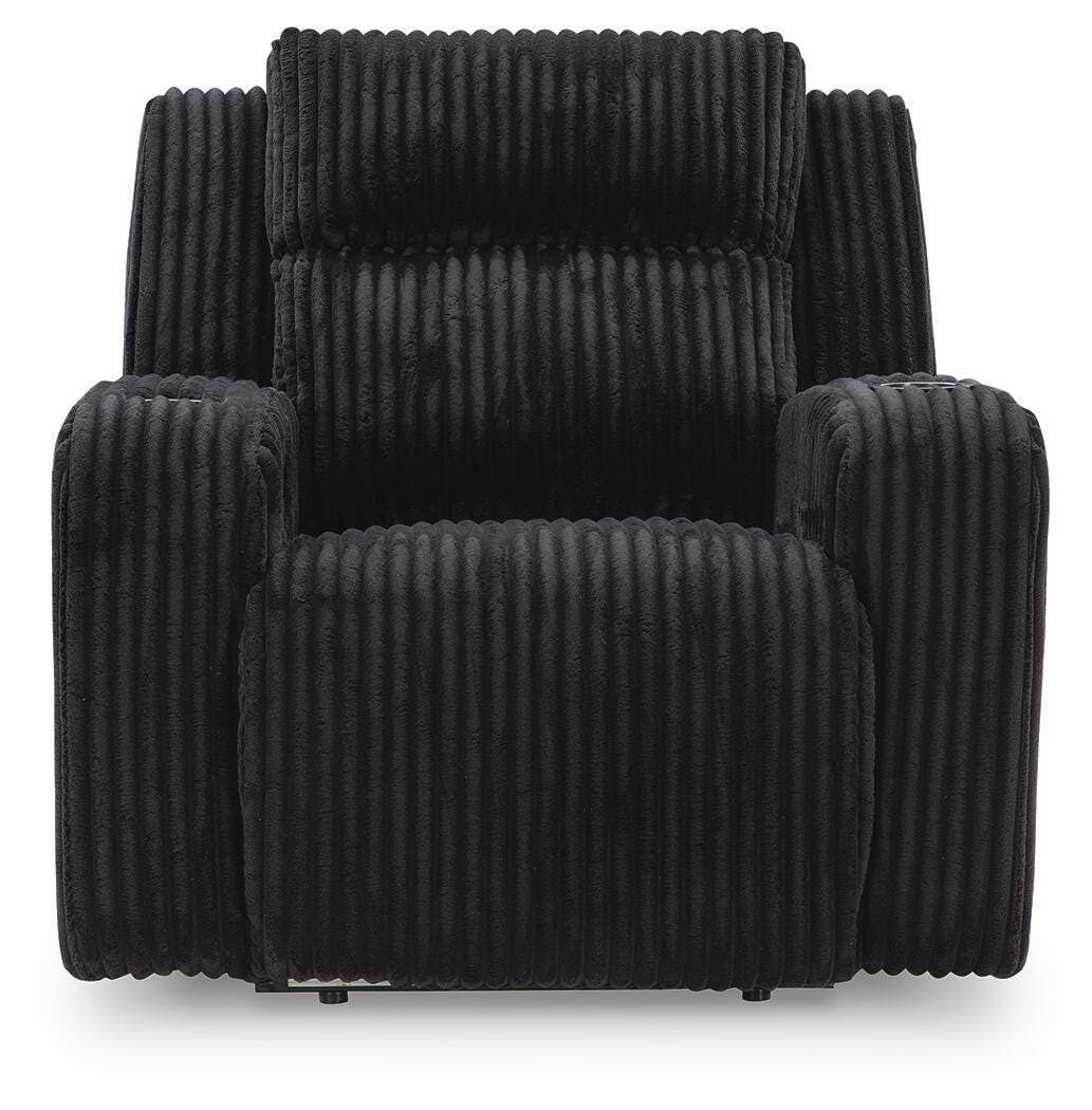 Forest Lake Black Power Reclining Sofa, Loveseat and Recliner from Ashley - Luna Furniture
