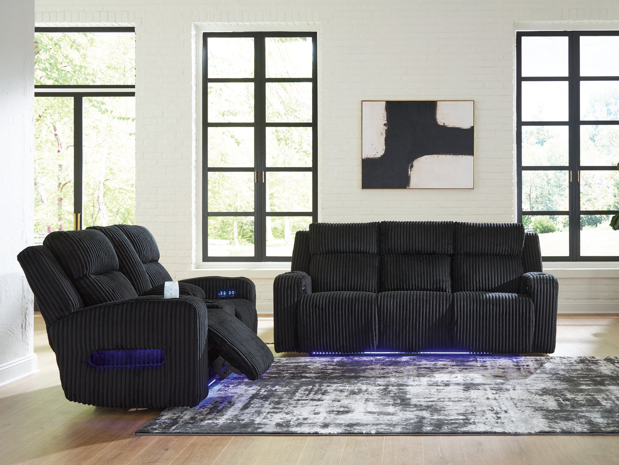 Forest Lake Sofa and Loveseat in Black from Ashley - Luna Furniture