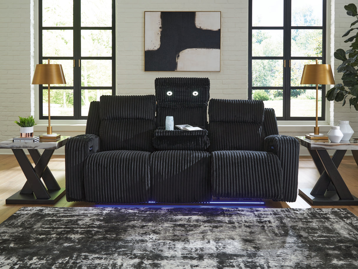 Forest Lake Black Power Reclining Sofa, Loveseat and Recliner from Ashley - Luna Furniture