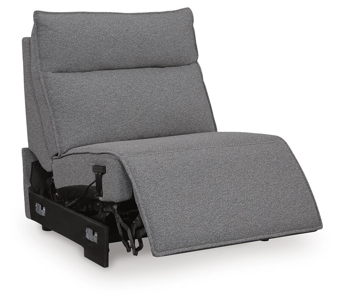 Modmax II Salt and Pepper 7-Piece Power Reclining Sectional with Audio Consoles from Ashley - Luna Furniture