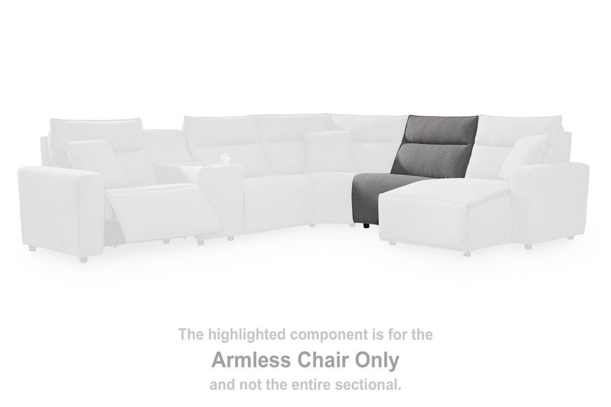 Modmax Salt and Pepper Armless Chair from Ashley - Luna Furniture